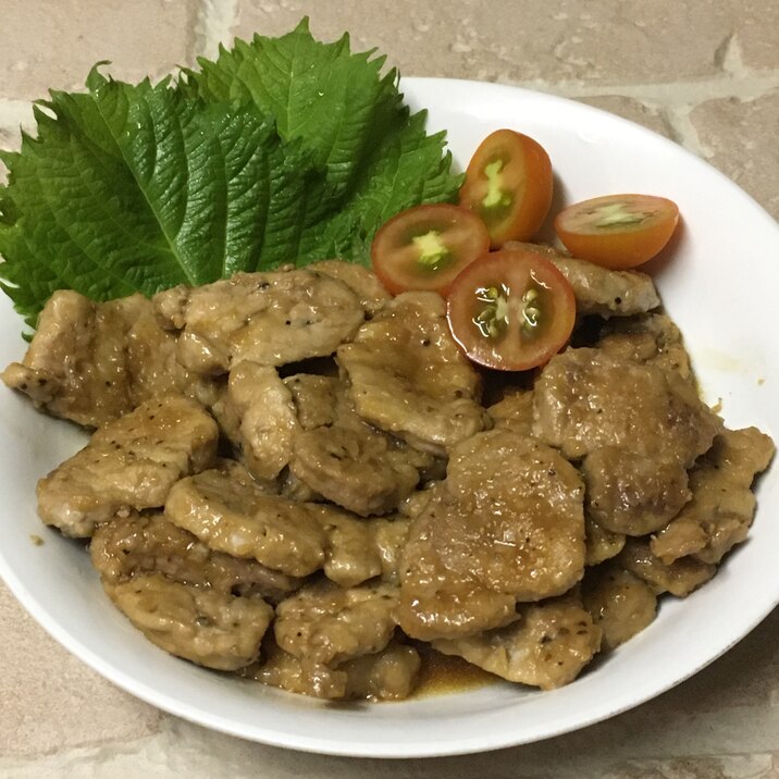 豚ひれ肉のにんにく照り焼き♪